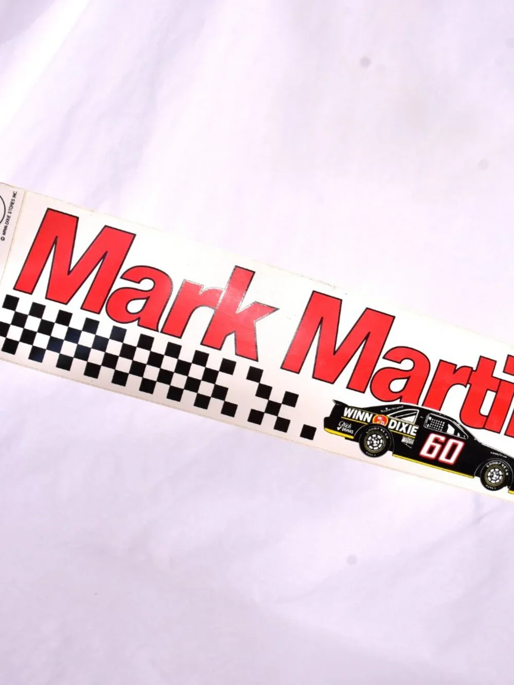 Mark Martin Vintage Winn Dixie Racing Sticker